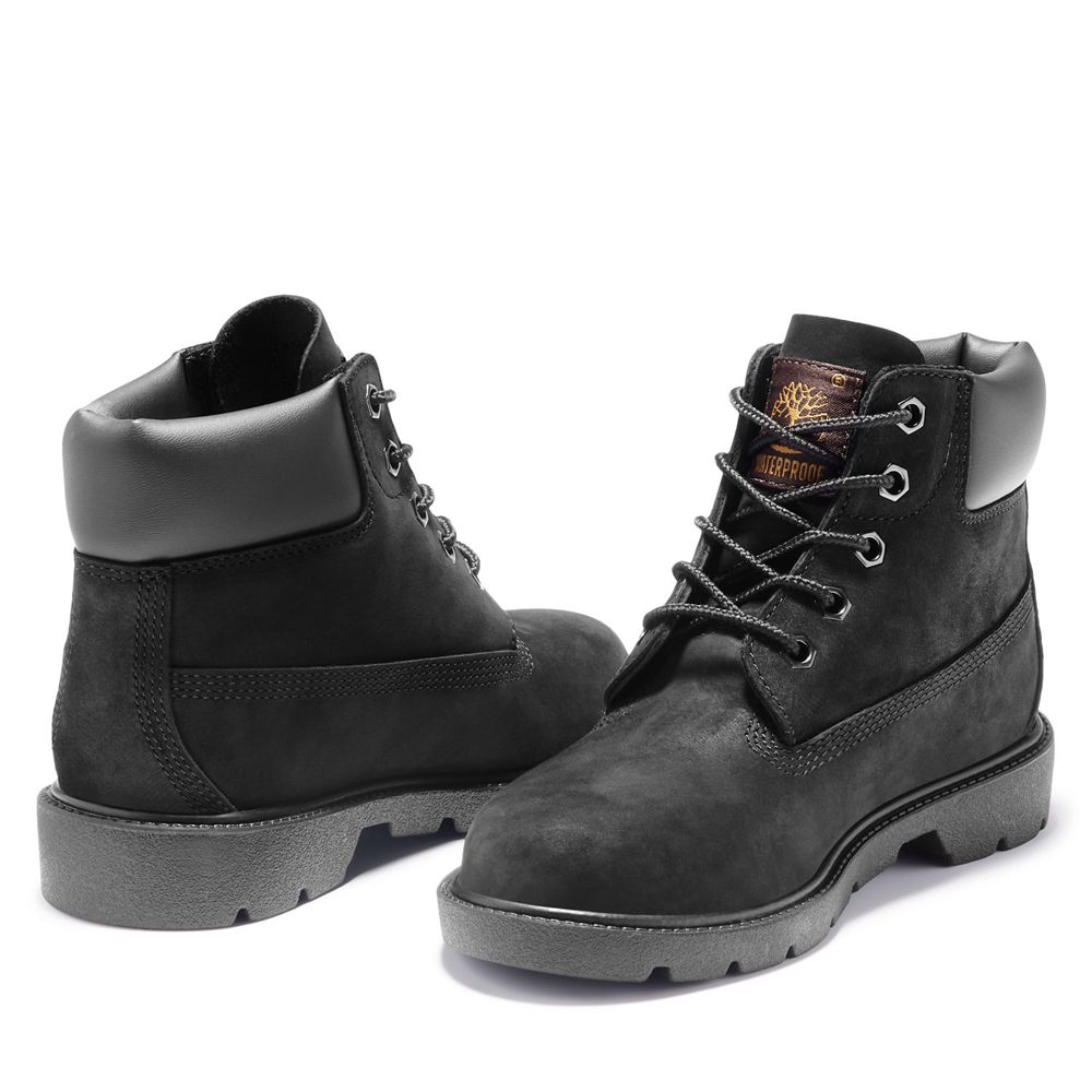 Bocanci 6-Inch Timberland Copii Negrii - Junior Classic Waterproof - Romania - IMBCGQ137